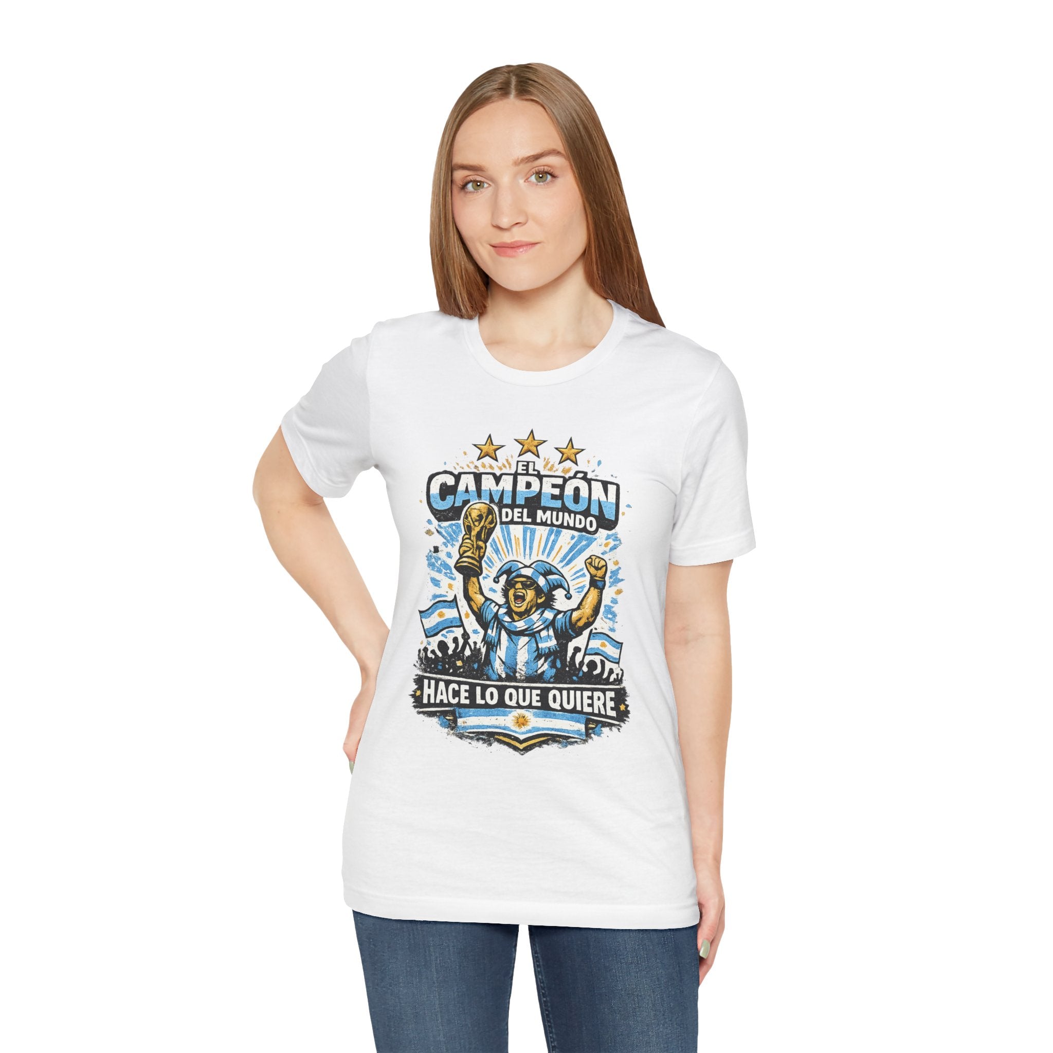 T-Shirt — 'El Campeón del Mundo: Hace Lo Que Quiere' Soccer Champion Tee