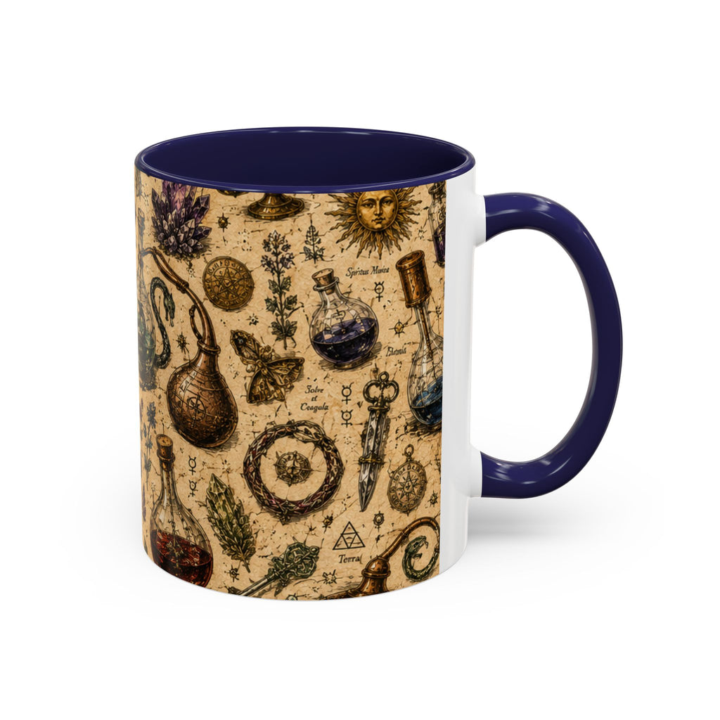 The Alchemist's Cabinet Coffee Mug — Vintage Apothecary Accent Mug (11/15 oz)