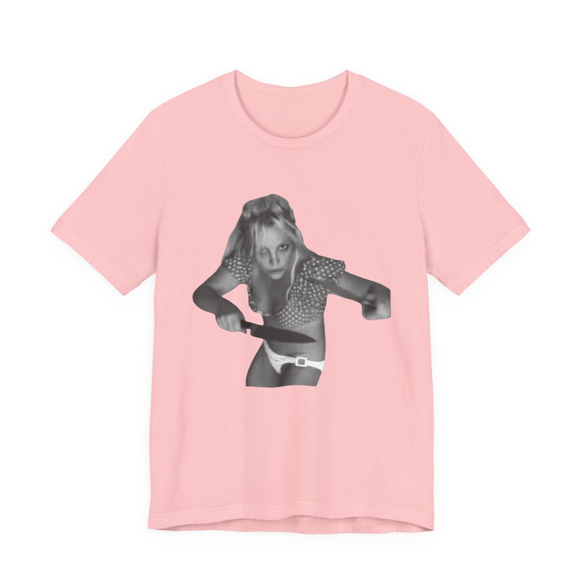 Vintage Grunge Graphic Tee – Monochrome Retro Pinup Girl Design