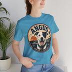 Angus Dog Tee — Retro Beach Portrait T-Shirt