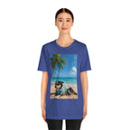 Beach Chihuahua Dog T-Shirt — Hawaiian Shirt Puppy on Tropical Shore