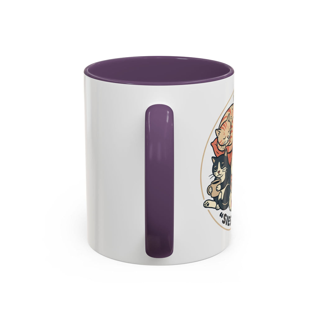 Cat Jester Accent Coffee Mug – Whimsical Vintage Cat Illustration (11/15oz)