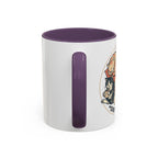 Cat Jester Accent Coffee Mug – Whimsical Vintage Cat Illustration (11/15oz)