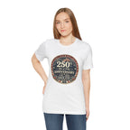 4th of July 250th Anniversary T-Shirt – Vintage American Flag Emblem (1776–2026)