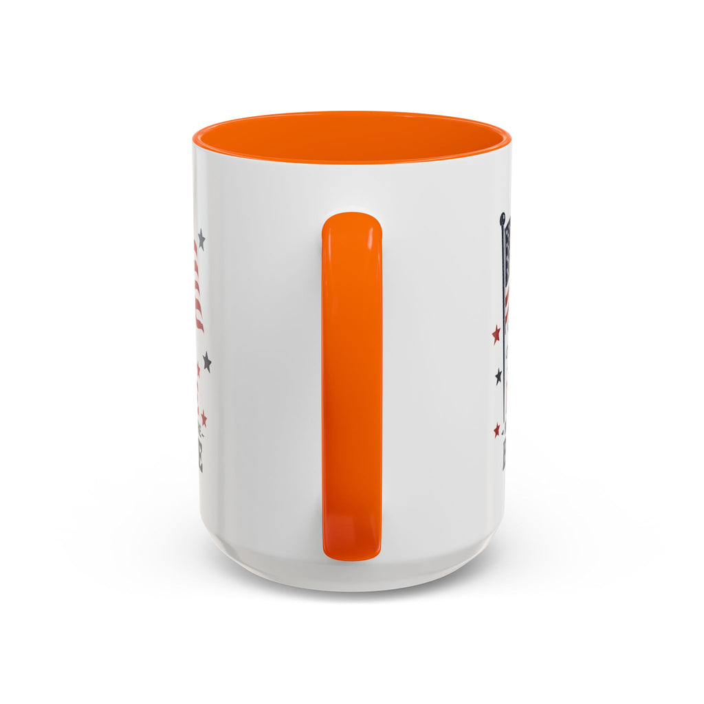 Patriotic Coffee Mug — "Land of the Free Because of the Brave" Accent Mug