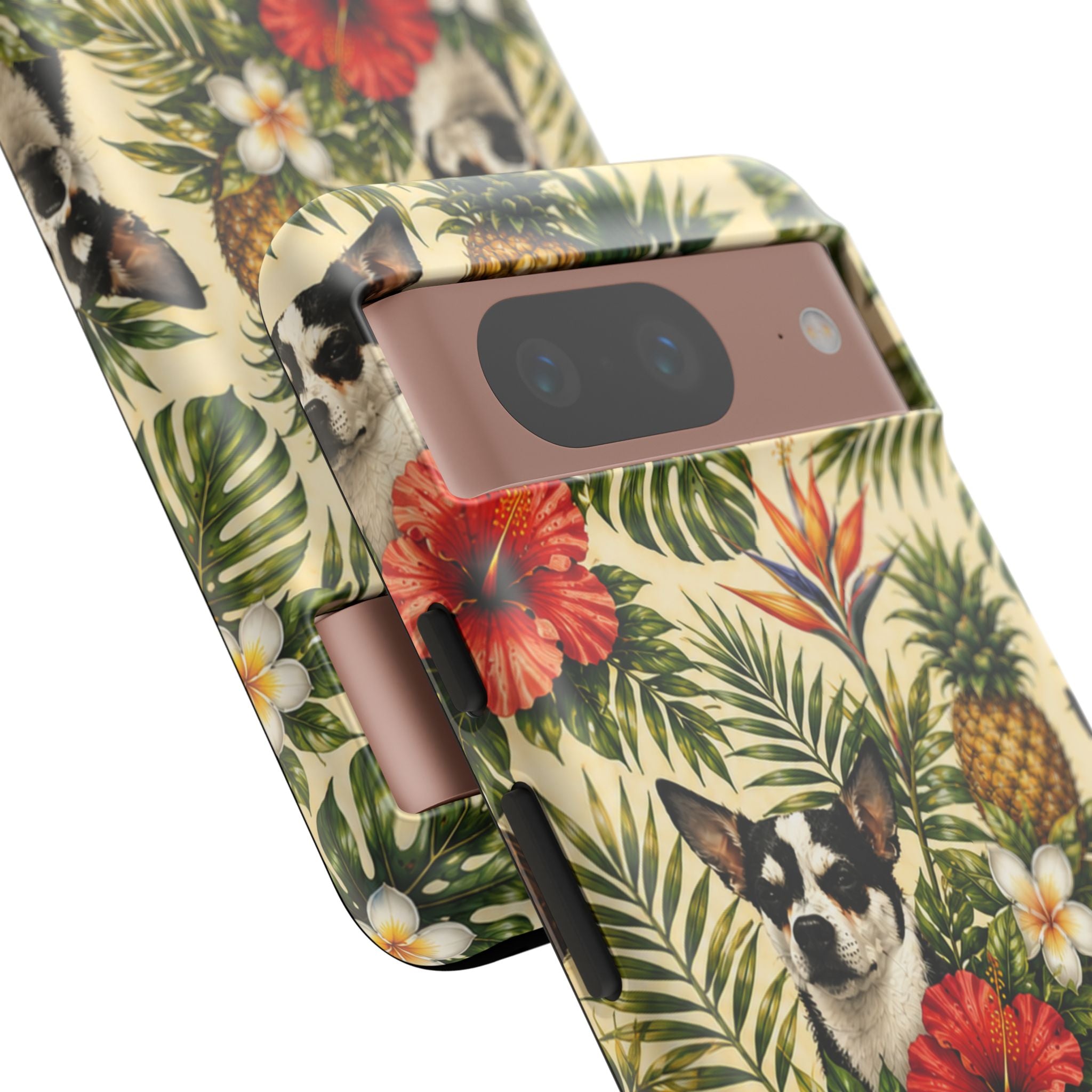Tropical chihuahua Phone Case — Floral Pineapple Protective Tough Case
