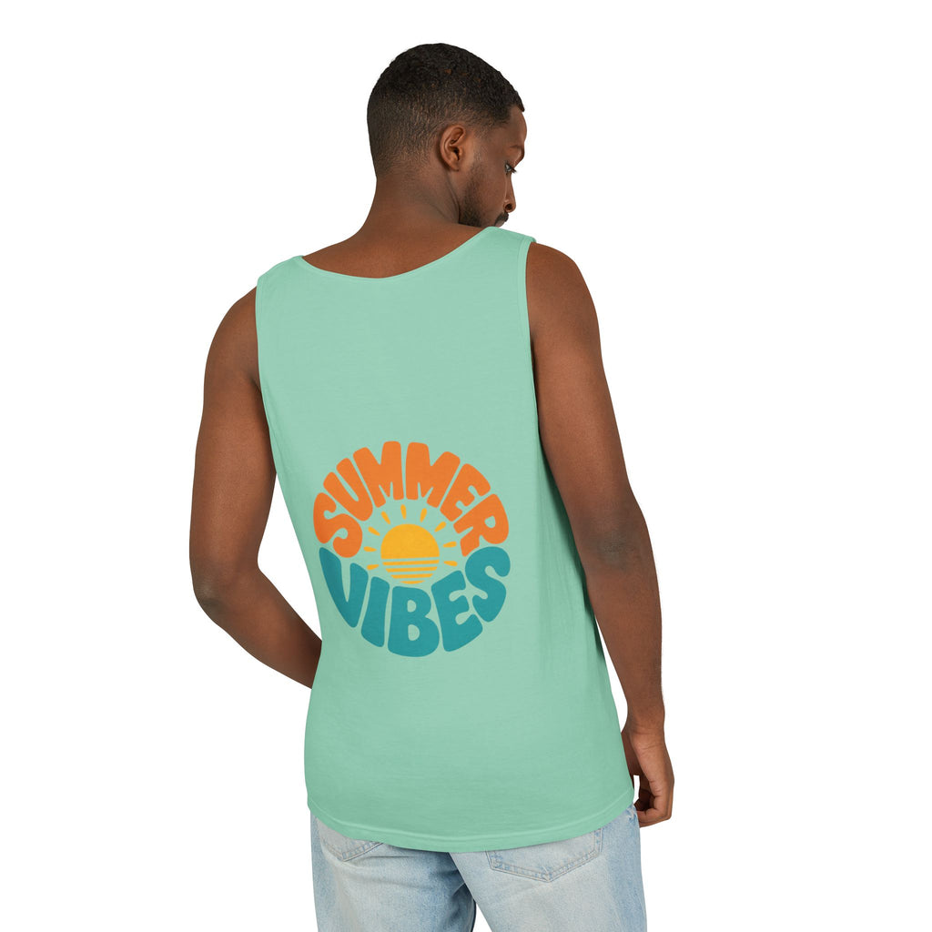 Summer Vibes Unisex Tank Top - Retro Sun Graphic