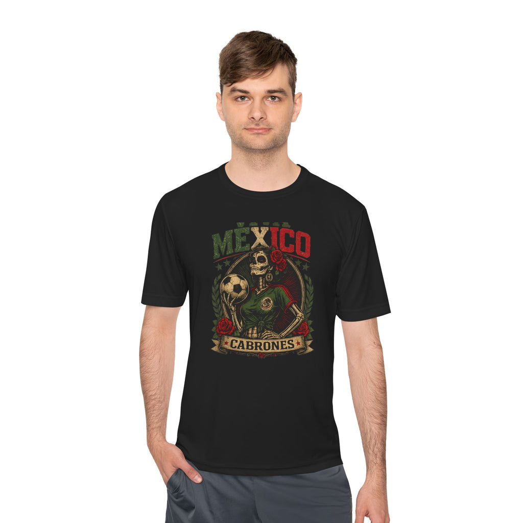 Mexico Cabrones Skull Soccer Tee — Mexican Pride Football T‑Shirt