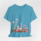 Floral Meadow Tee – Pink Wildflower Field Graphic T-Shirt