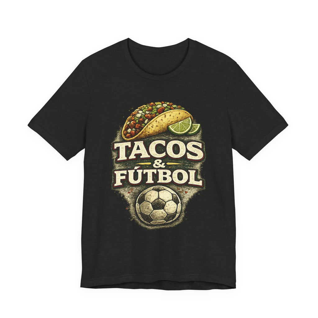 T-Shirt — Tacos & Fútbol Graphic Tee — Soccer Fan Mexican Food Mashup
