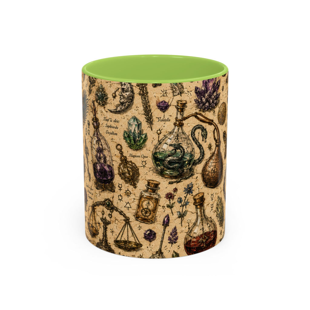 The Alchemist's Cabinet Coffee Mug — Vintage Apothecary Accent Mug (11/15 oz)
