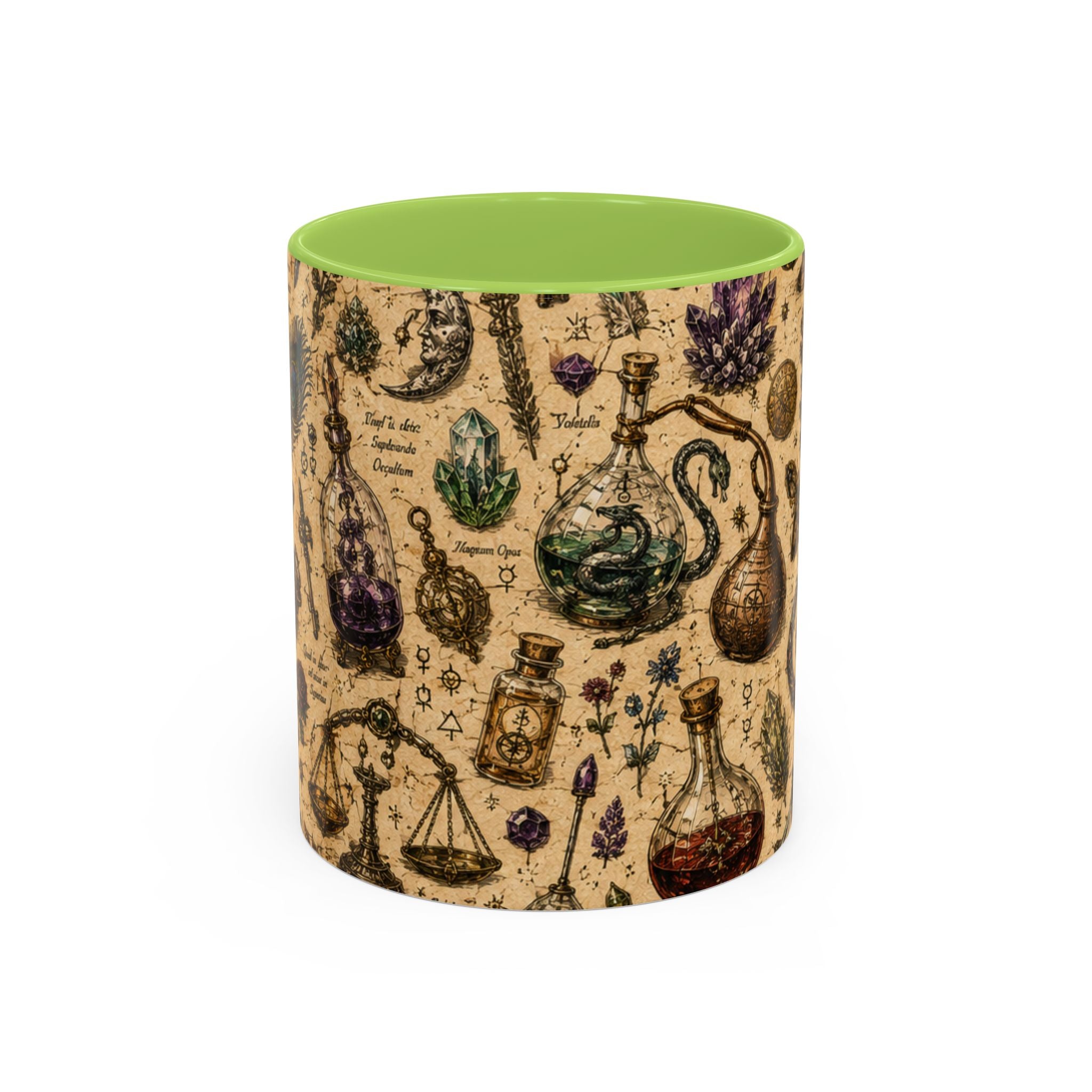 The Alchemist's Cabinet Coffee Mug — Vintage Apothecary Accent Mug (11/15 oz)