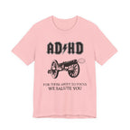ADHD AC/DC Tee — "For Those About to Focus We Salute You" Graphic T-Shirt