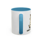 Cat Lover Coffee Mug – Cute Cat Illustration ‘Coffee’ Accent Ceramic Mug (11/15oz)
