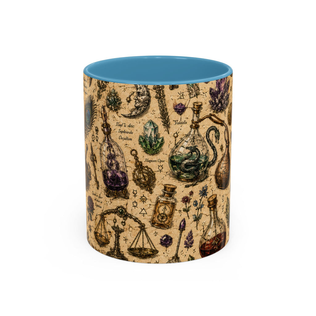 The Alchemist's Cabinet Coffee Mug — Vintage Apothecary Accent Mug (11/15 oz)