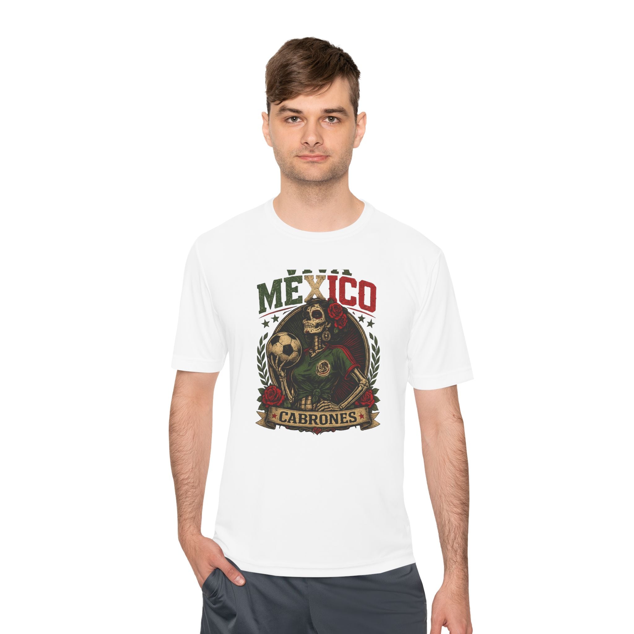 Mexico Cabrones Skull Soccer Tee — Mexican Pride Football T‑Shirt