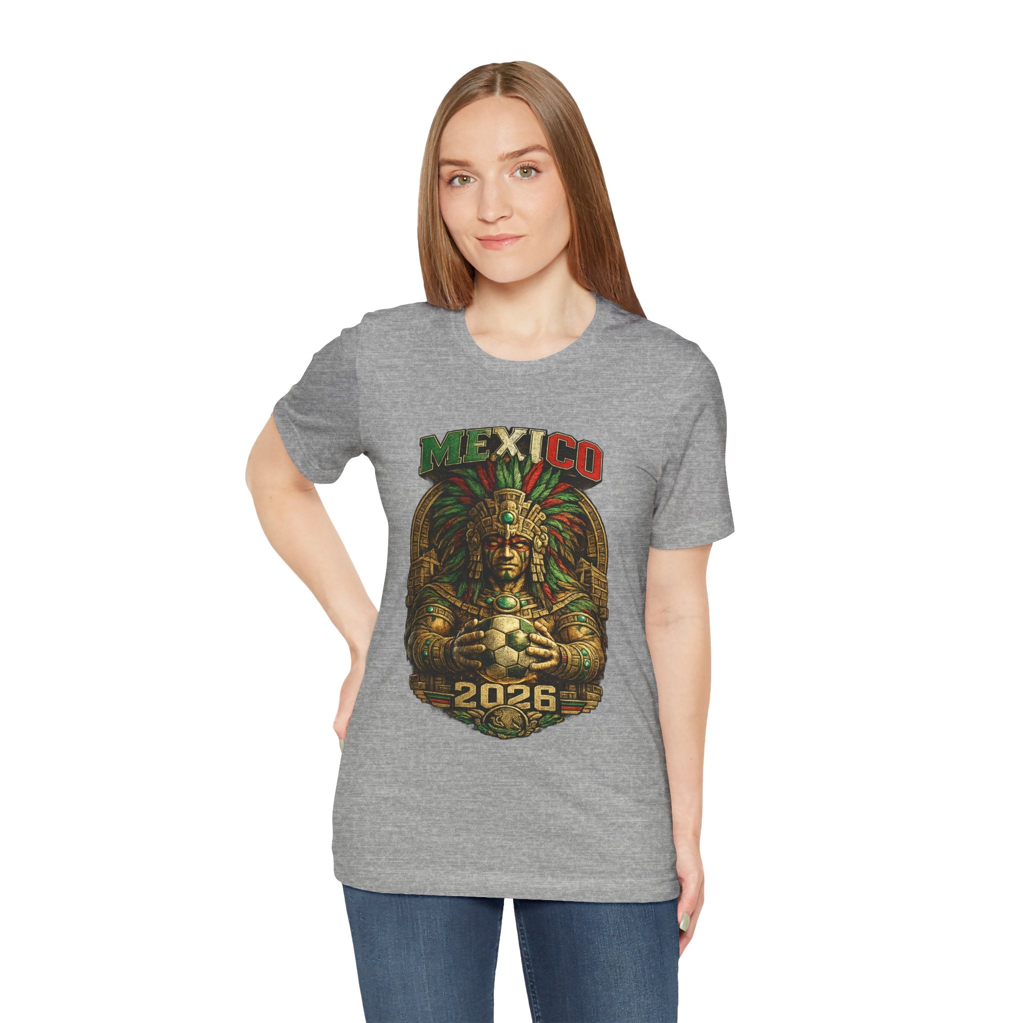 Mexico 2026 Aztec Warrior T-Shirt — Vintage Mexican Pride Soccer World Cup Tee