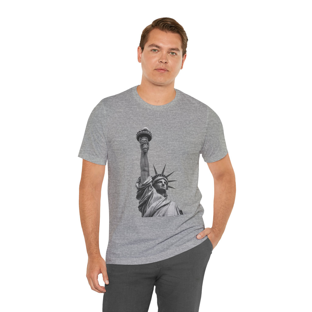 Statue of Liberty Graphic Tee — Black & White NYC Landmark T-Shirt