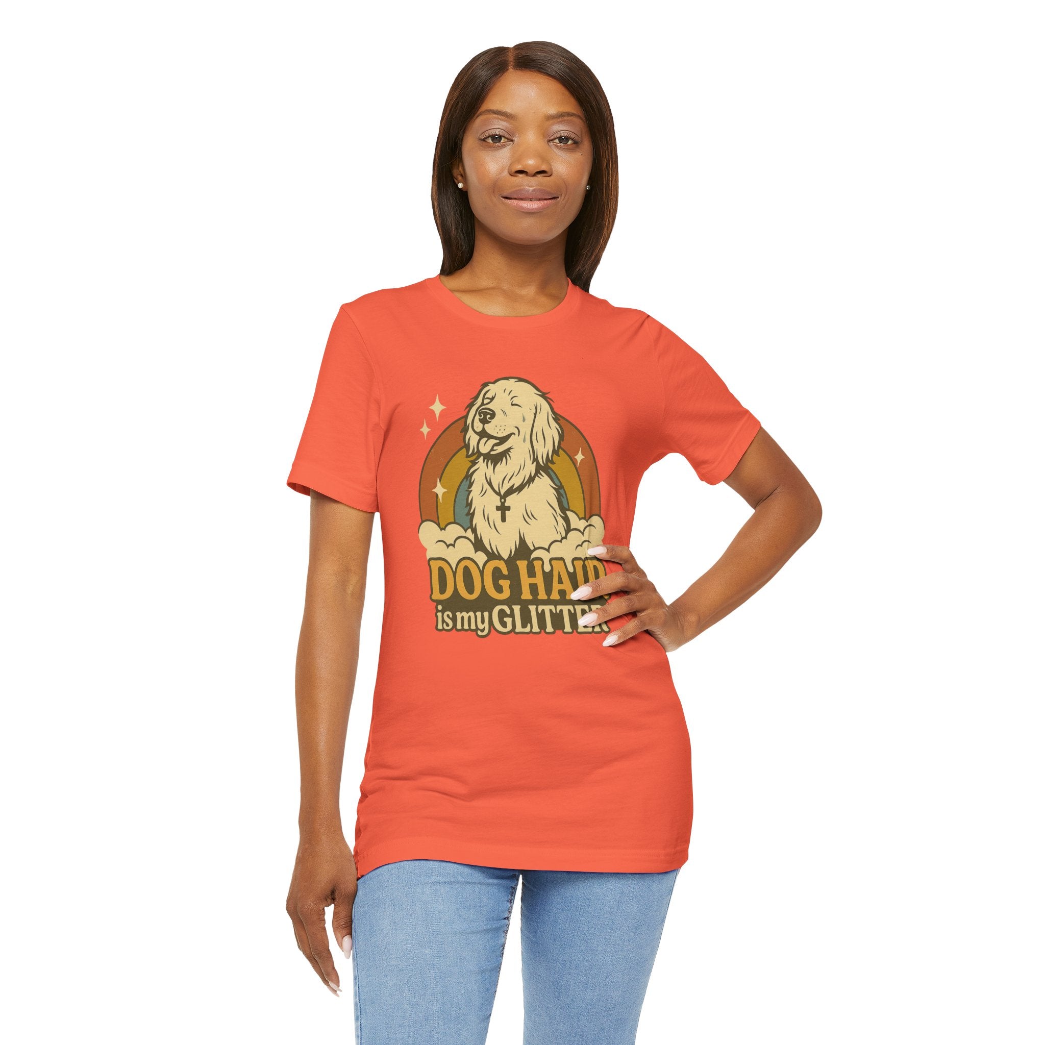 "Dog Hair Is My Glitter" – Retro Golden Vibes Edition