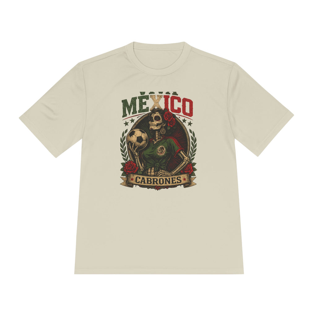 Mexico Cabrones Skull Soccer Tee — Mexican Pride Football T‑Shirt