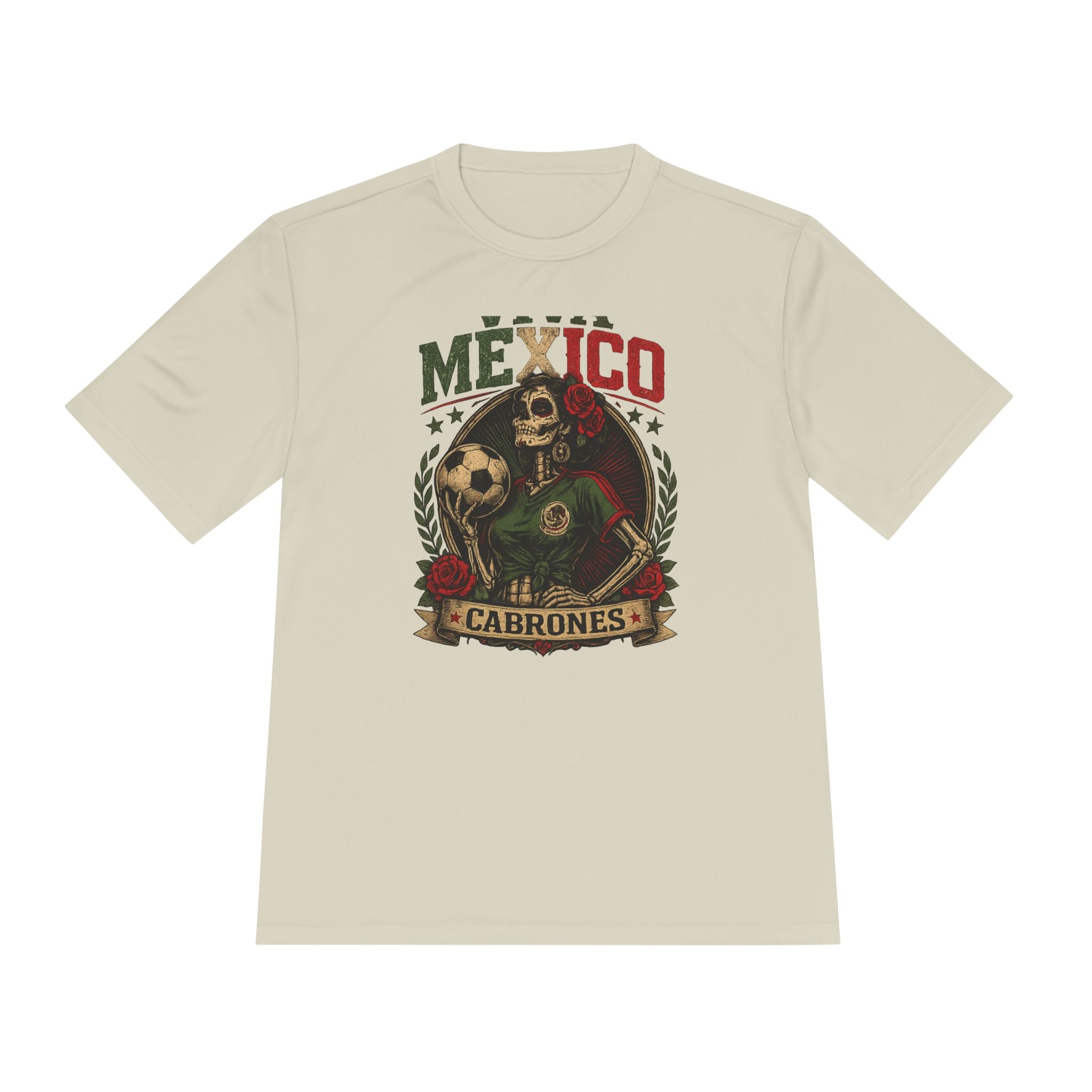 Mexico Cabrones Skull Soccer Tee — Mexican Pride Football T‑Shirt