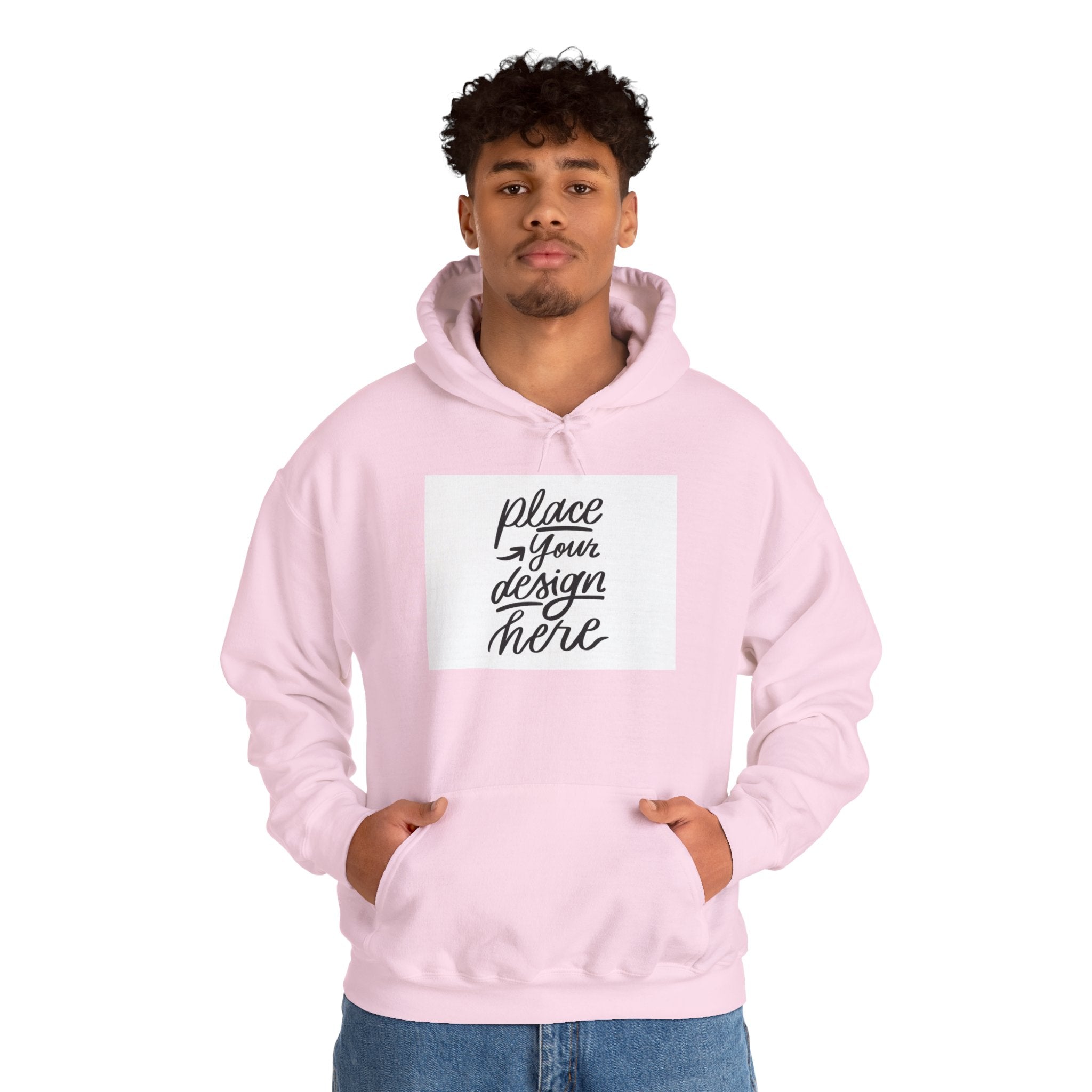 Classic Hoodie with Centered Design – 'Place Your Design Here'