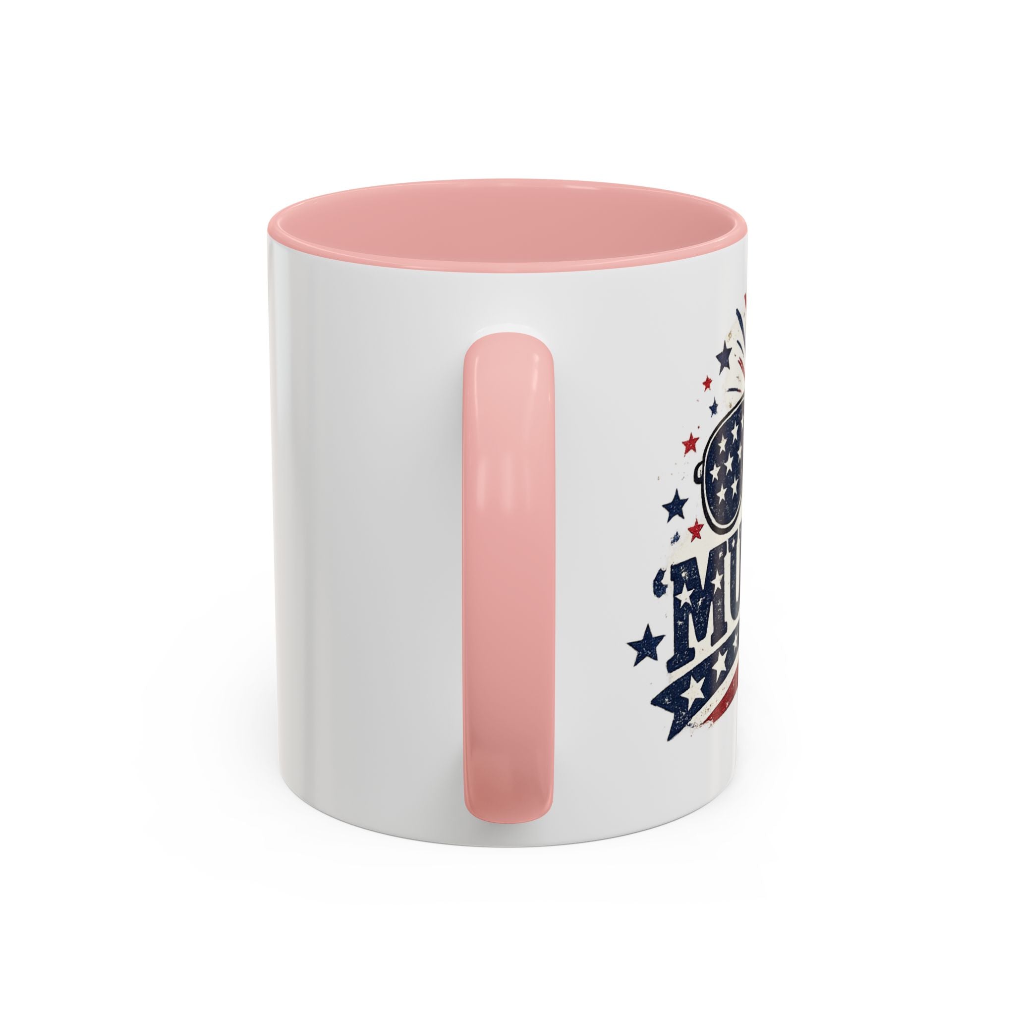 America Flag Accent Coffee Mug - Patriotic 11/15oz Tea Cup