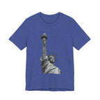 Statue of Liberty Graphic Tee — Black & White NYC Landmark T-Shirt