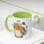 Cat in Cup Coffee Mug — Cute Cat Lover Accent Mug (11/15oz)