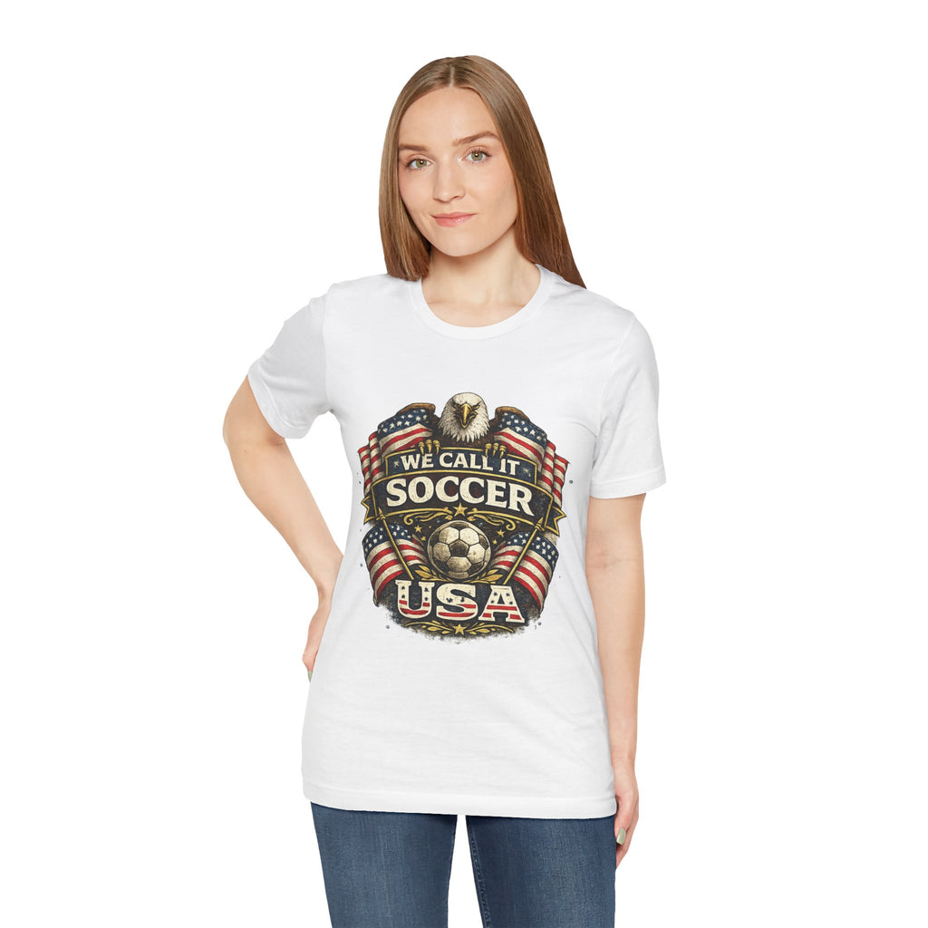 We Call It Soccer USA T-Shirt – Patriotic Eagle Soccer Tee