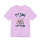 Brain Buffering T‑Shirt — Cute Cartoon Brain Graphic Tee for Neuro Humor