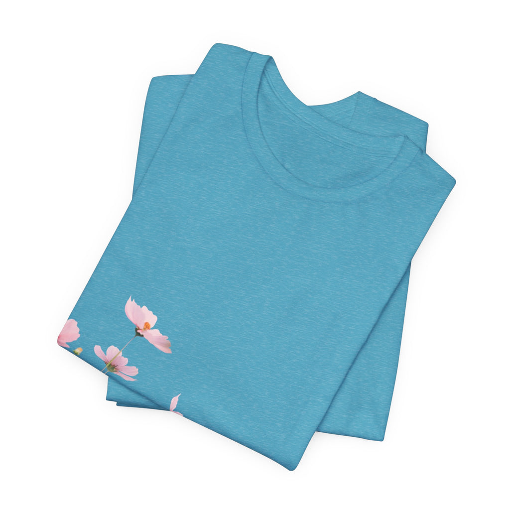 Floral Meadow Tee – Pink Wildflower Field Graphic T-Shirt