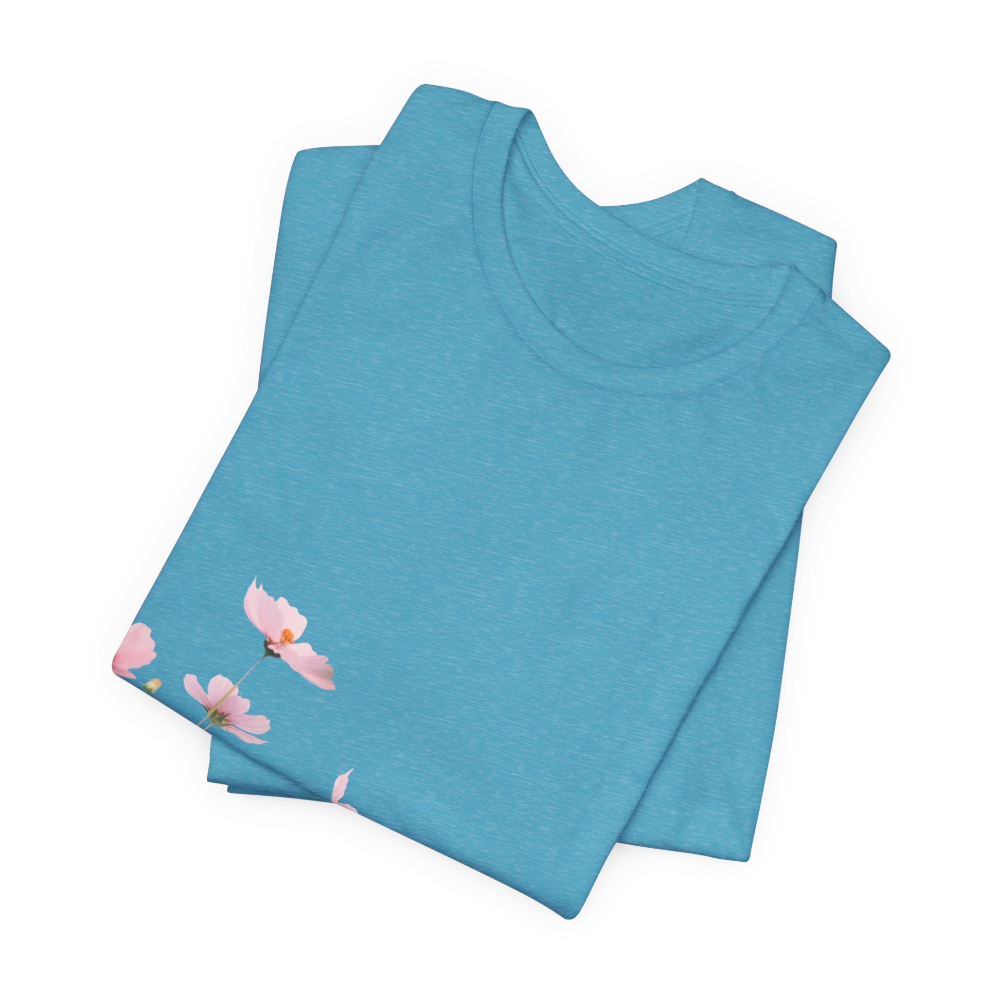 Floral Meadow Tee – Pink Wildflower Field Graphic T-Shirt