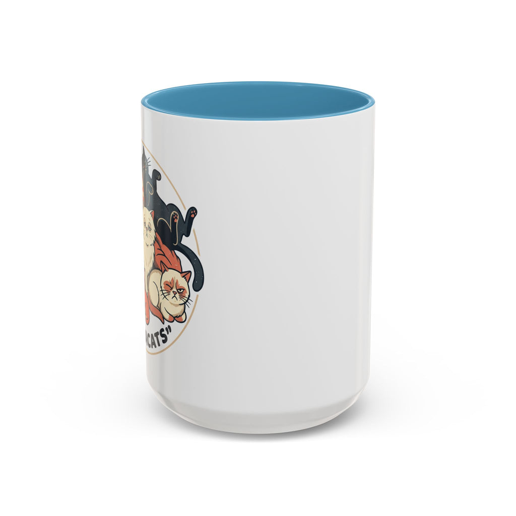Cat Jester Accent Coffee Mug – Whimsical Vintage Cat Illustration (11/15oz)