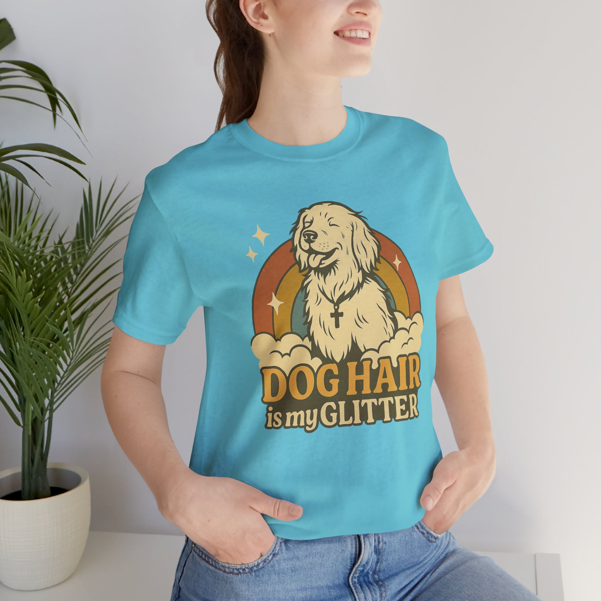 "Dog Hair Is My Glitter" – Retro Golden Vibes Edition
