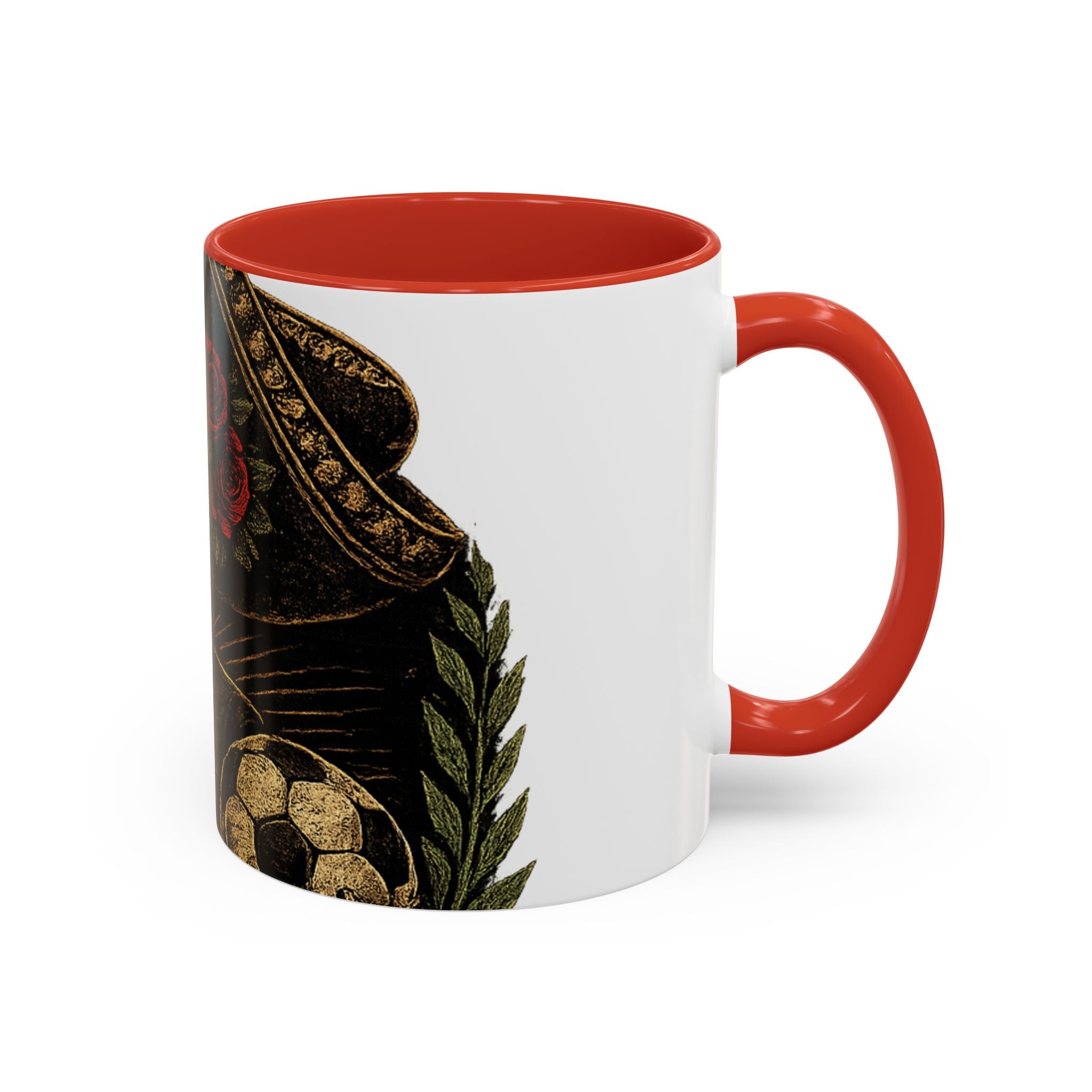 Day of the Dead Soccer Skull Accent Mug — 11/15oz