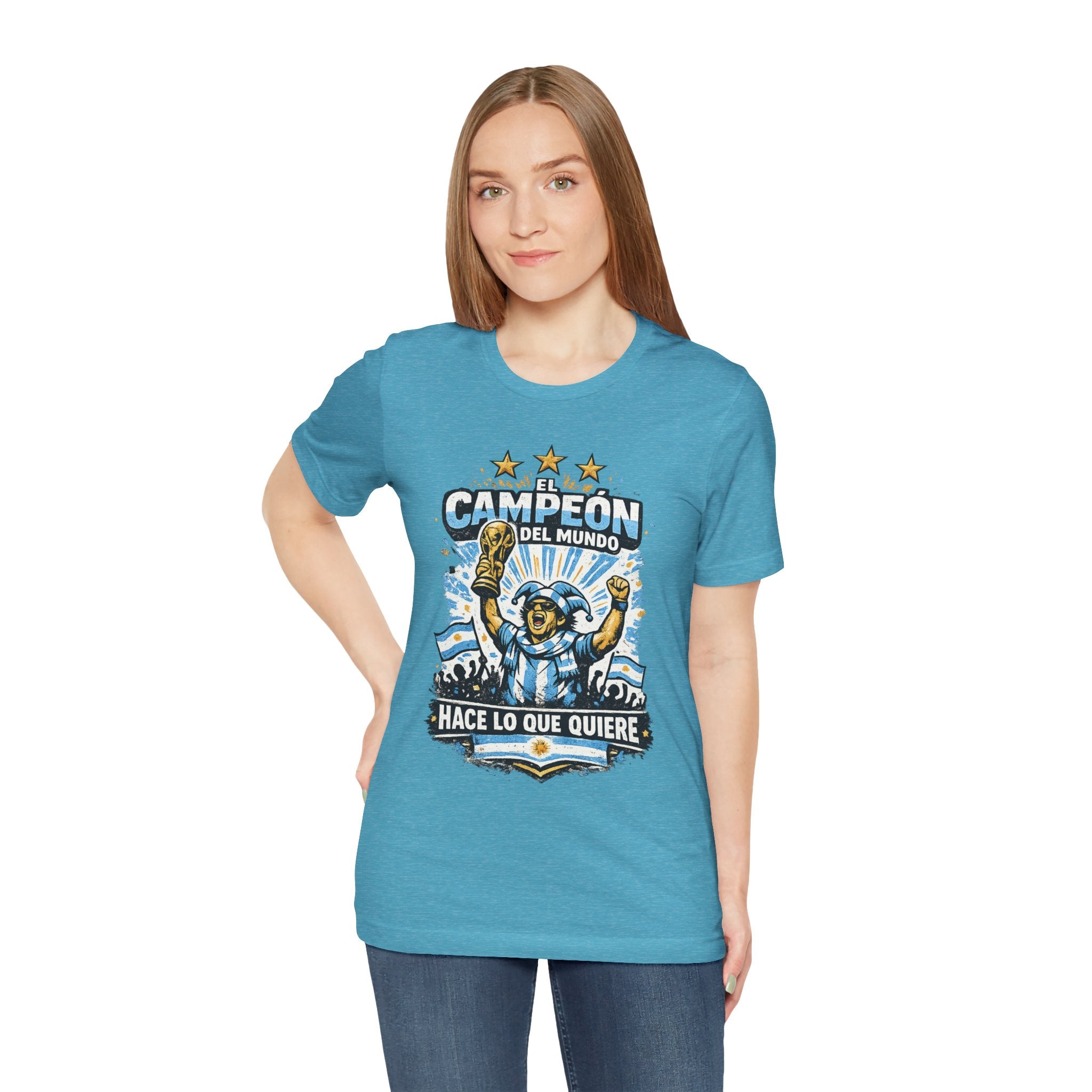 T-Shirt — 'El Campeón del Mundo: Hace Lo Que Quiere' Soccer Champion Tee