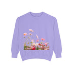 Floral Meadow Sweatshirt — Pink Cosmos Garden Crewneck