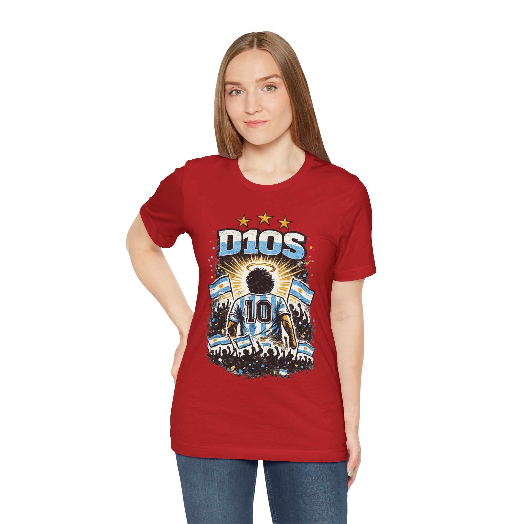 Dios 10 Argentina Soccer Tee — Maradona Tribute Football Shirt