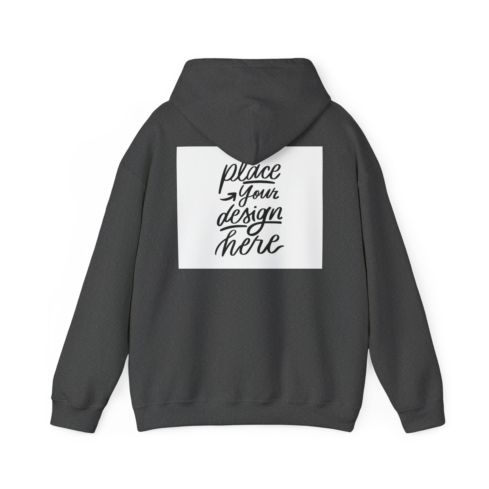 Classic Hoodie with Centered Design – 'Place Your Design Here'