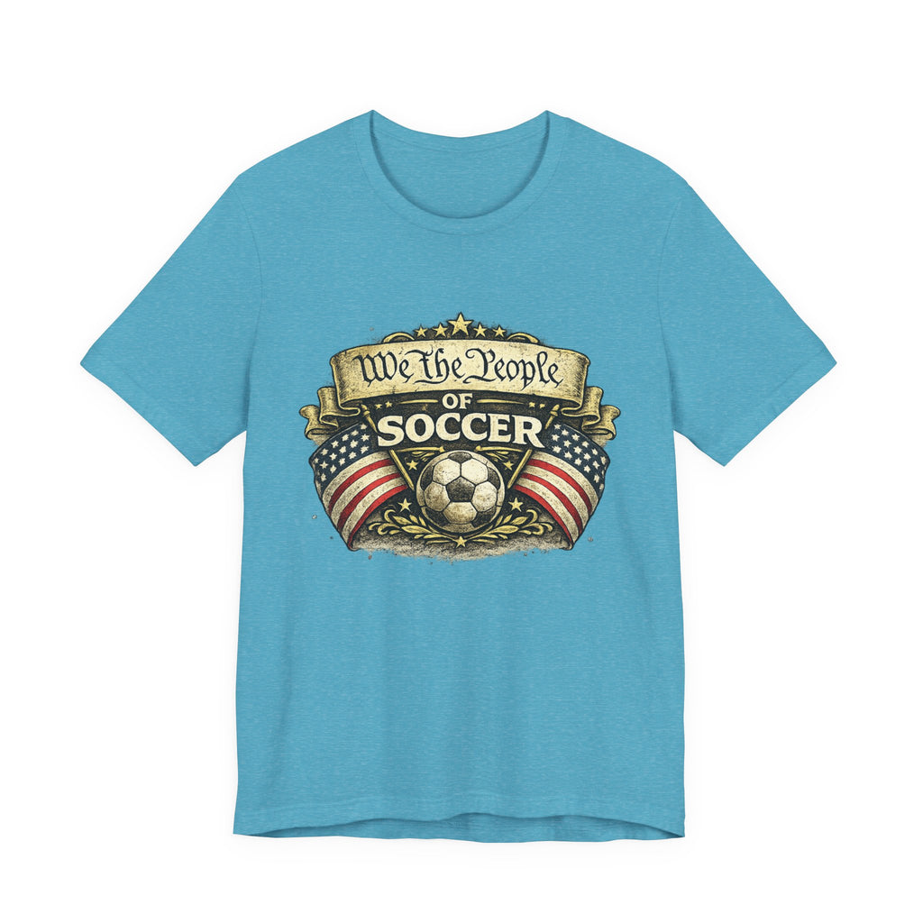 We The People of Soccer T-Shirt — American Flag Vintage Soccer Tee