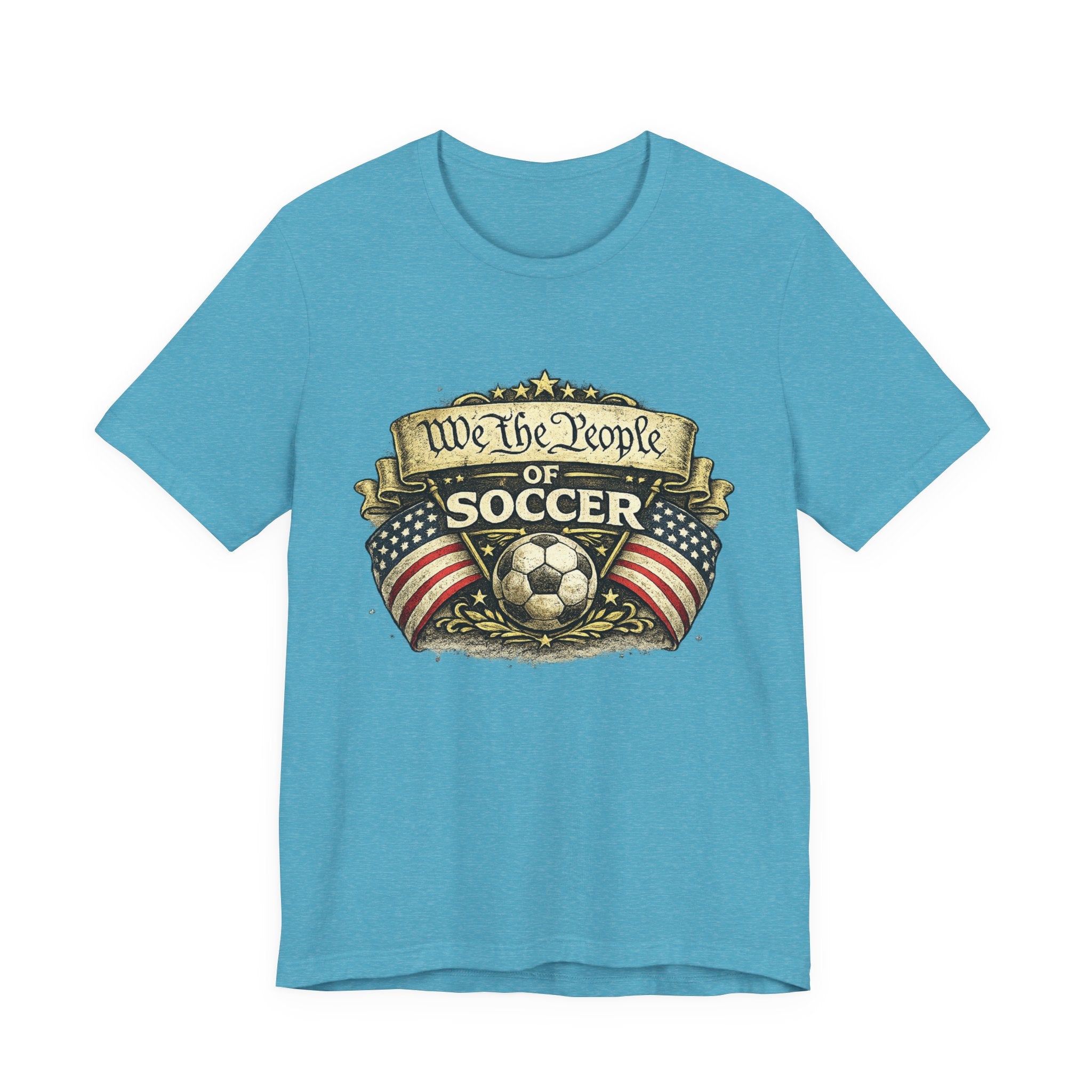 We The People of Soccer T-Shirt — American Flag Vintage Soccer Tee
