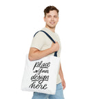 Custom Printed Tote Bag — Personalized All-Over-Print Canvas Shopper