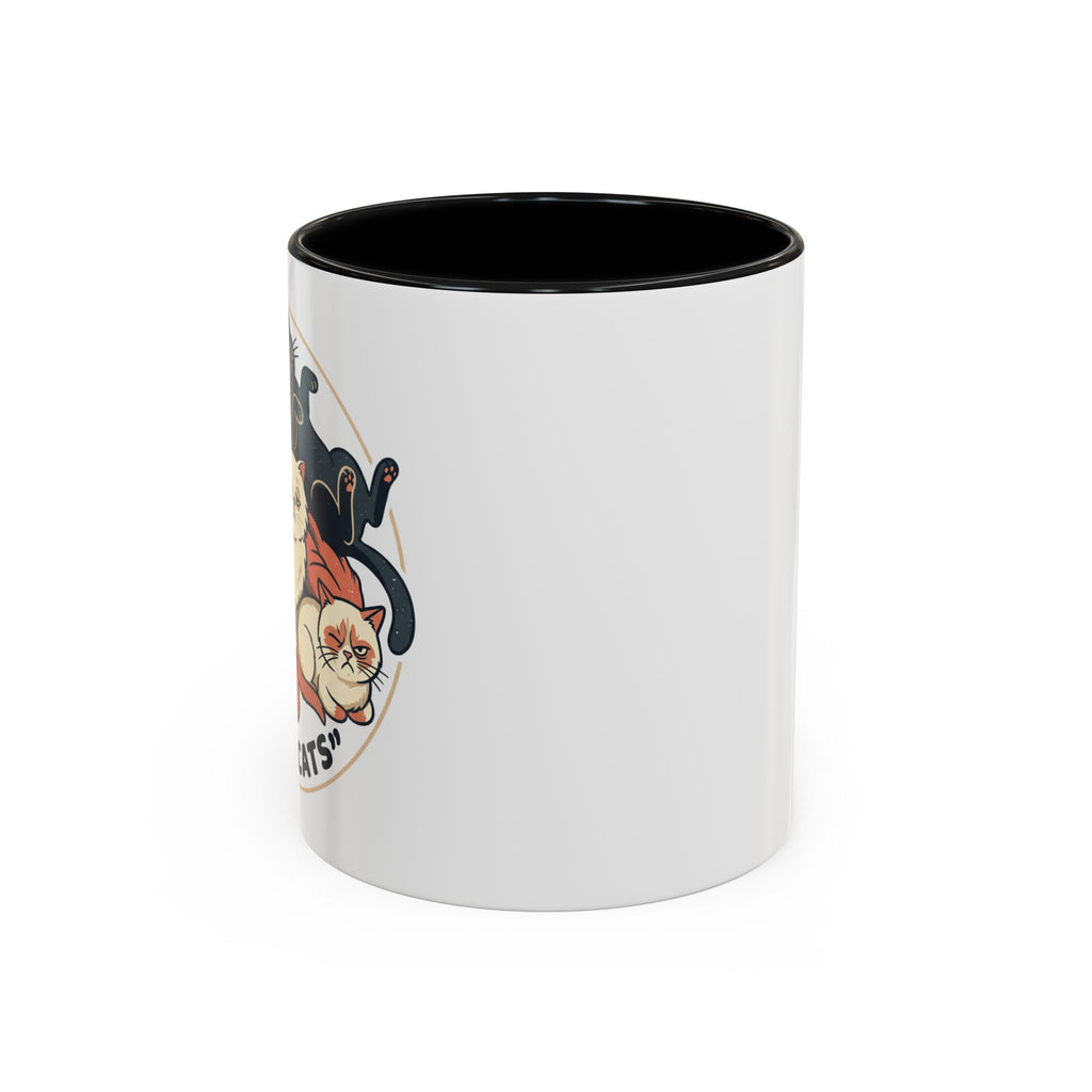 Cat Jester Accent Coffee Mug – Whimsical Vintage Cat Illustration (11/15oz)