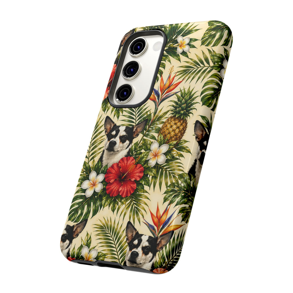 Tropical chihuahua Phone Case — Floral Pineapple Protective Tough Case