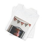 Patriotic Dog T-Shirt - Photo Print with American Flag Bunting