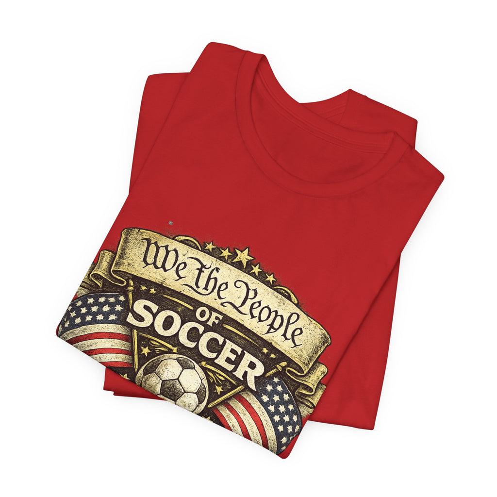 We The People of Soccer T-Shirt — American Flag Vintage Soccer Tee
