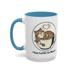 Latte Cat Coffee Mug – "Don't Wake Me, I'll Move" Cute Cat Latte Art Ceramic Accent Mug