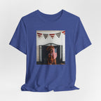 Patriotic Dog T-Shirt - Photo Print with American Flag Bunting