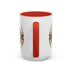 Cat Coffee Mug — Cute Orange Kitty Holding ‘Coffee’ Accent Ceramic Mug (11/15 oz)